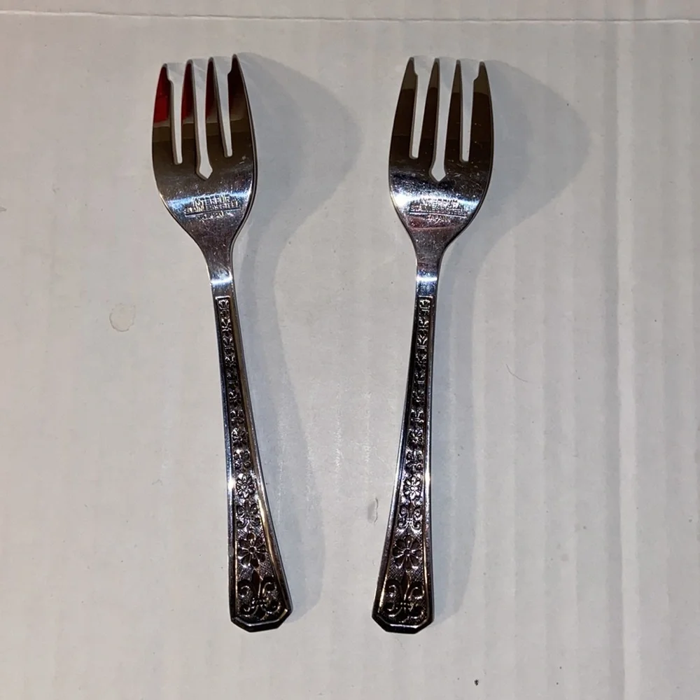 Interpur Two Stainless Steel Salad Forks
